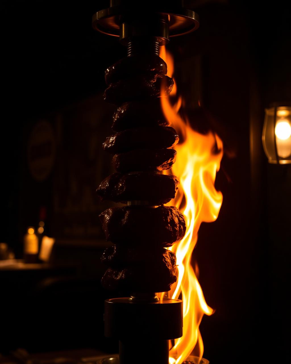 Wielki ruszt z mięsem w CTG Kebab Złotów